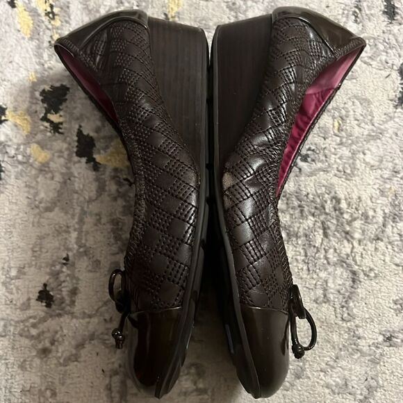 Cole Haan Nike Air brown wedge rounded toe shoes 8 - Picture 4 of 7